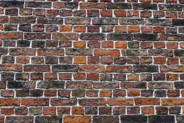 Wall of old bricks as background