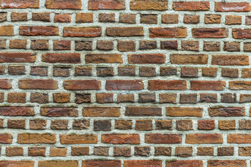 Wall of old bricks as background