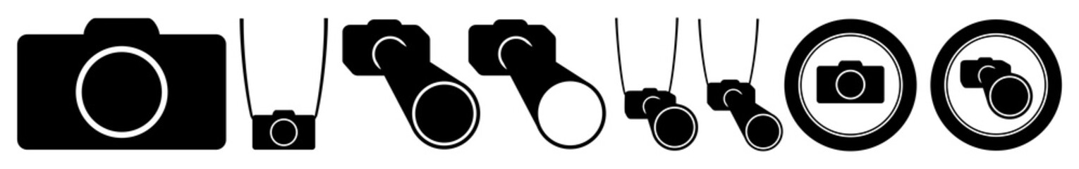 Fotokamera | Teleobjektiv | Icon Set