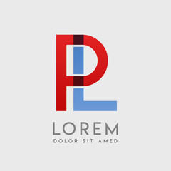PL logo letters with 