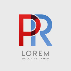 PR logo letters with 