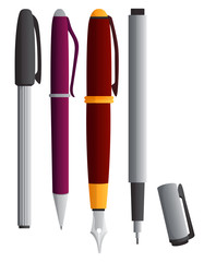 Obraz premium Different types of pens