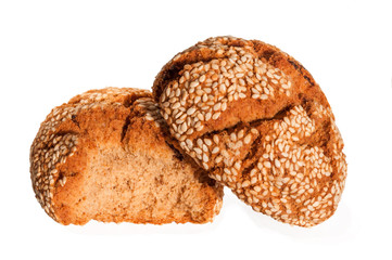 turkish cookies with sesame isolated on white background