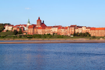 Granaries of Grudziadz at Wisla river in Poland