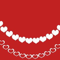 Valentine's day red white background