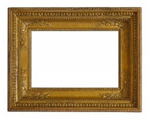 Fototapeta premium Golden frame for paintings, mirrors or photos