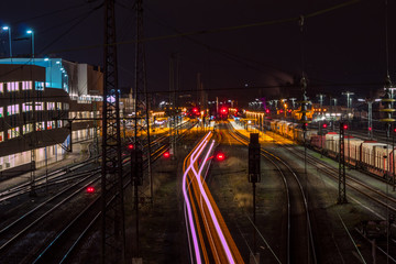 Bamberger Bahnhof bei Nacht