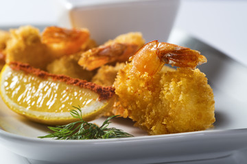 Crispy prawns