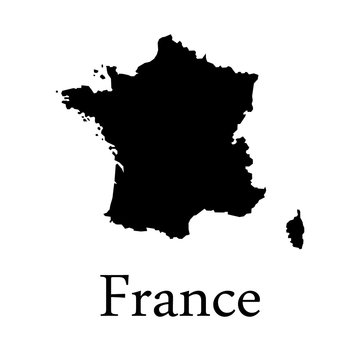 France map in white background