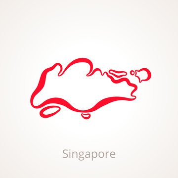 Singapore - Outline Map