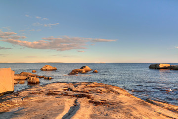 Rocky Baltic Sea in Sweden
