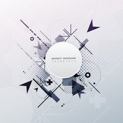 Abstract background with colorful geometric elements. Technology design.