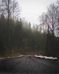 Misty road