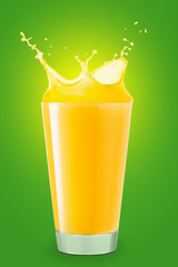 splashing orange juice