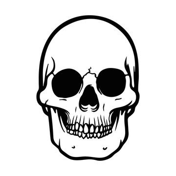 Cartoon skull