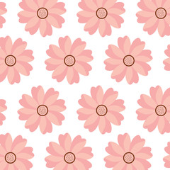 seamless pattern flower natural decoration vector illustration