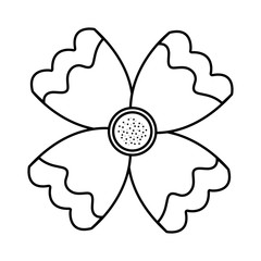 flower natural petal decoration image vector illustration outline