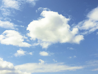 Naklejka na ściany i meble .White clouds and blue sky background