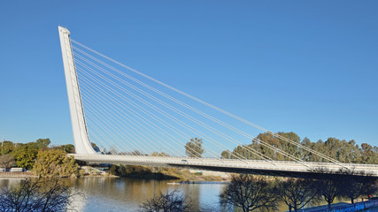 The Alamillo Bridge in Seville, Andalucia (Spain)