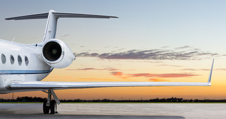Close up tail side view of a jet