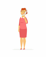 Woman with a toothache - cartoon people characters isolated illustration