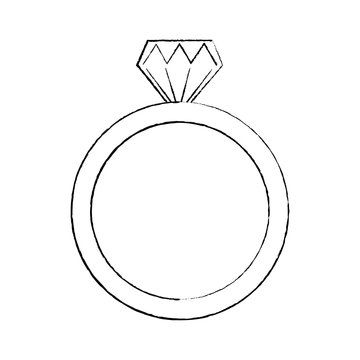 diamond engagement ring icon image vector illustration design  black sk
