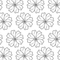 flower floral pattern image vector illustration design  black sk