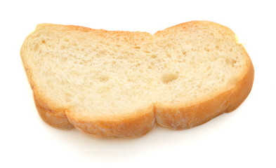 slice roll bread isolated on white background