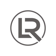 RL, LR logo initial letter design template vector illustration