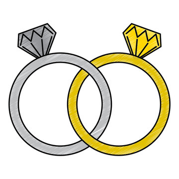 diamond engagement rings icon image vector illustration design 