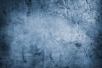 Obraz premium Blue concrete grunge texture wall background