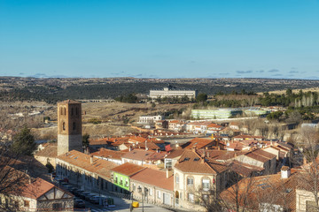 Fototapeta na wymiar Panoramic view of the Avila from the fortress wall. (Castilla y Leon), Spain.