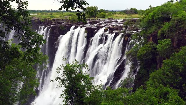 Victoria falls seen from Zambia