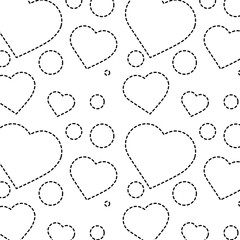 romantic heart love pattern image vector illustration sticker design