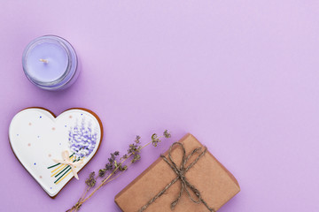 Valentines  purple background