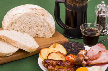 Large Ulster Fry Breakfast.
Ulster Fry breakfast with Pan Haggerty or all-day breakfast, a...