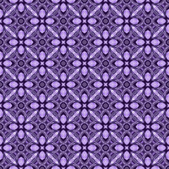 Lilac seamless pattern. Oriental traditional ornament, tile design. Ultra violet vector illustration