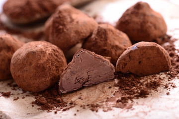 Chocolate candy  - belgian truffles