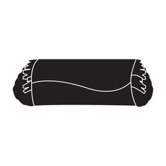 Isolated burrito silhouette