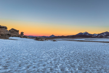 Eduardo Avaroa National Park - July 18, 2017: The famous Stone Tree in Eduardo Avaroa National Park, Bolivia