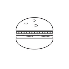 Isolated hamburger outline