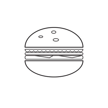 Isolated hamburger outline