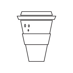 Coffee plastic cup outline