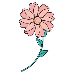 flower with stem  icon image vector illustration design 
