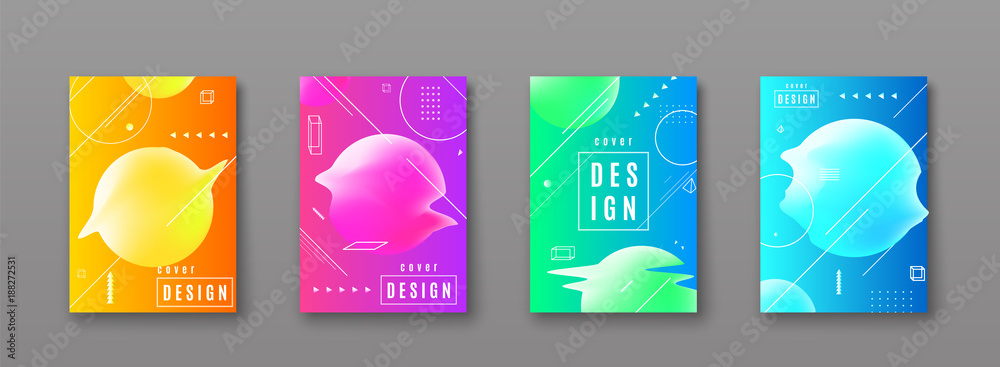 Poster bright color abstract pattern background with line gradient texture