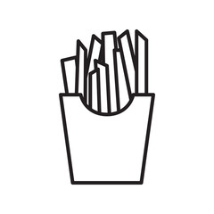 French fries outline