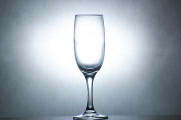 Empty glass. St Valentine's day