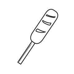 Isolated sausage outline