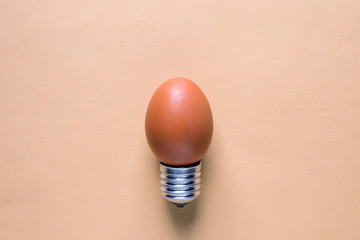 Light Bulb Egg shell on Base Concept  Energy Saving - 188275744