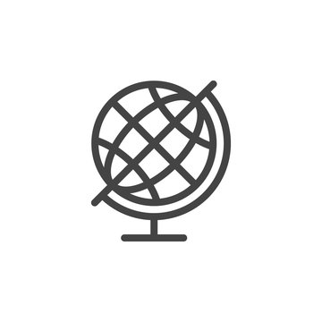 World globe line icon